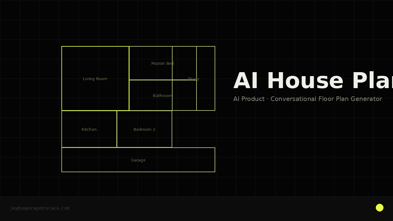 AI House Planner — Conversational AI agent that generates 2D architectural floor plans on demand